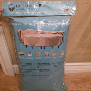 New Treasure Garden Protective Patio Furniture Covers. Beige Color.